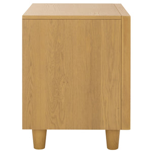 Safavieh Akanksha 2 Drawer Nightstand - Stylish Wooden Storage Solution For Modern Living Spaces Natural Wood Nst6409a