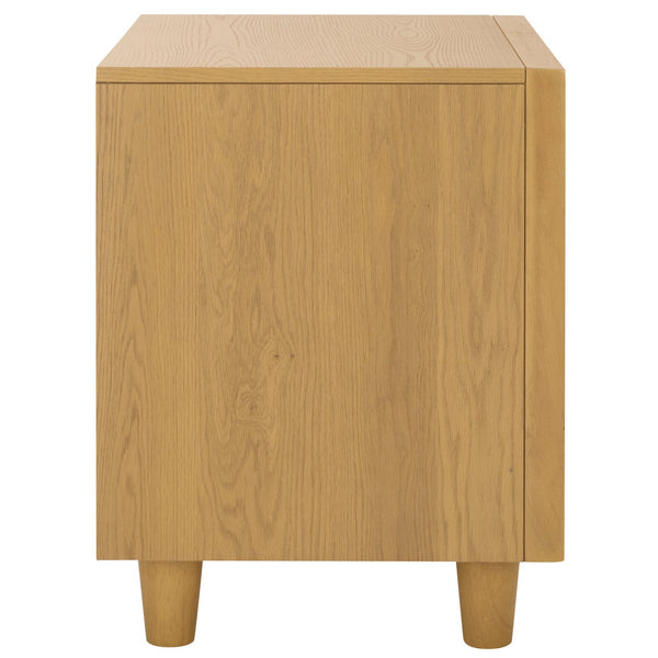 Safavieh Akanksha 2 Drawer Nightstand - Stylish Wooden Storage Solution For Modern Living Spaces Natural Wood Nst6409a