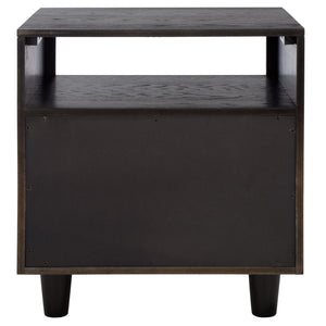 Safavieh Akanksha 2 Drawer Nightstand - Stylish Wooden Storage Solution For Modern Living Spaces Black Wood Nst6409b