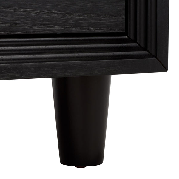 Safavieh Akanksha 2 Drawer Nightstand - Stylish Wooden Storage Solution For Modern Living Spaces Black Wood Nst6409b