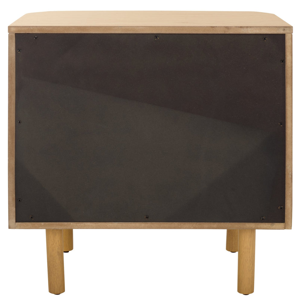 Safavieh Himanshu 2 Drawer Nightstand - Stylish Solid Wood Design For Functional Bedroom Storage Solutions Natural Wood Nst6410a