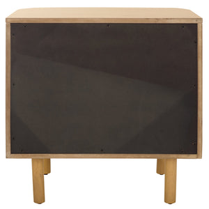 Safavieh Himanshu 2 Drawer Nightstand - Stylish Solid Wood Design For Functional Bedroom Storage Solutions Natural Wood Nst6410a