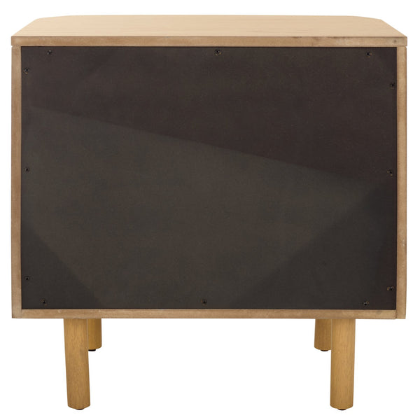 Safavieh Himanshu 2 Drawer Nightstand - Stylish Solid Wood Design For Functional Bedroom Storage Solutions Natural Wood Nst6410a