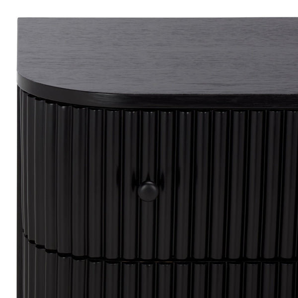 Safavieh Himanshu 2-Drawer Nightstand - Stylish Solid Wood Design For Organized Bedroom Storage And Decor Black NST6410B