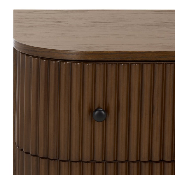 Safavieh Himanshu 2-Drawer Nightstand - Stylish Solid Wood Design For Organized Bedroom Storage And Decor Medium Oak NST6410C