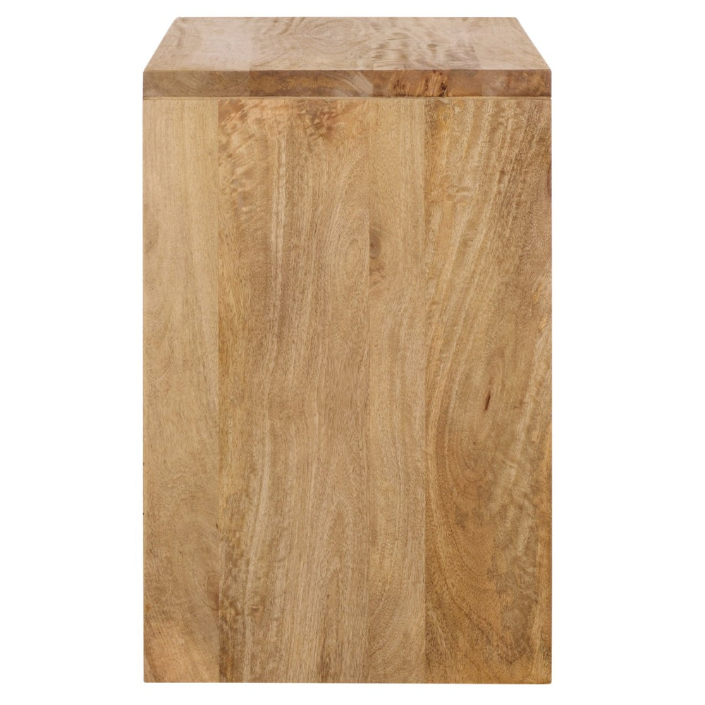 Safavieh Alonzo Stylish Mango Wood Nightstand With Drawer & Open Shelf For Modern Bedroom Organization NST6500A