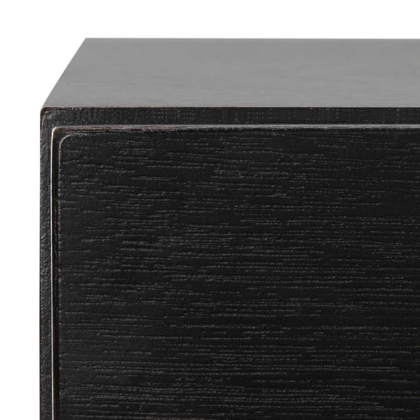 Safavieh Sienne Elegant 2-Drawer Nightstand - Mid-Century Modern Design With Chic Black Finish & Gold Accents NST6600A