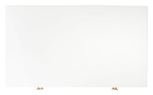 Safavieh Luiza 2-Drawer Nightstand - Chic Chinoiserie Design, Glossy White Finish & Glam Gold Hardware NST6602A