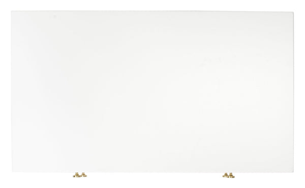 Safavieh Luiza 2-Drawer Nightstand - Chic Chinoiserie Design, Glossy White Finish & Glam Gold Hardware NST6602A
