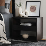 Safavieh Munson 2 Shelf 1 Drawer Nightstand Dark Oak Bayur Wood / Mdf Veneer / Okume NST6603B