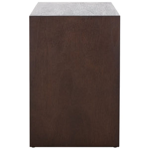 Safavieh Munson 2 Shelf 1 Drawer Nightstand Dark Oak Bayur Wood / Mdf Veneer / Okume NST6603B