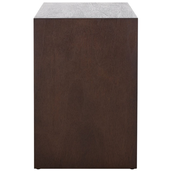 Safavieh Munson 2 Shelf 1 Drawer Nightstand Dark Oak Bayur Wood / Mdf Veneer / Okume NST6603B