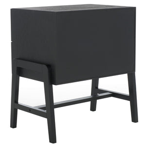 Safavieh Tiona 2 Drawer Nightstand – Stylish Storage Solution For Bedroom Essentials With Timeless Elegance Black / Brown NST6605A