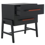 Safavieh Tiona 2 Drawer Nightstand Black / Brown NST6605A