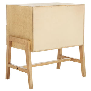 Safavieh Tiona 2 Drawer Nightstand – Stylish Storage Solution For Bedroom Essentials With Timeless Elegance Natural / Brown NST6605B