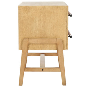 Safavieh Tiona 2 Drawer Nightstand – Stylish Storage Solution For Bedroom Essentials With Timeless Elegance Natural / Brown NST6605B