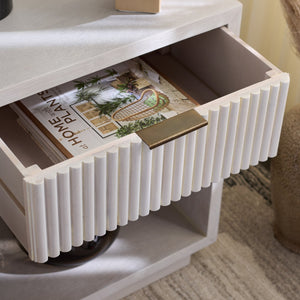 Safavieh Sota Nightstand With 1 Drawer & 1 Shelf - Elegant Wood Veneer Design For Timeless Bedroom Charm White Washed Wood Nst6606a