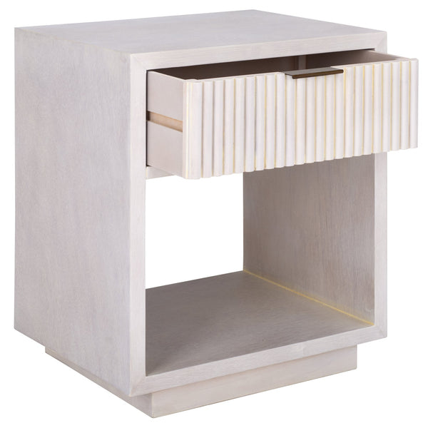 Safavieh Sota Nightstand With 1 Drawer & 1 Shelf - Elegant Wood Veneer Design For Timeless Bedroom Charm White Washed Wood Nst6606a