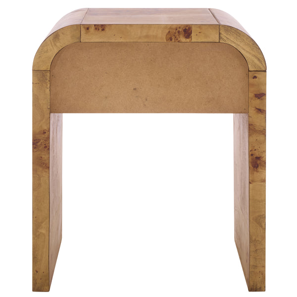 Safavieh Hinata 1 Drawer Nightstand - Elegant White Wash Wood Veneer For Minimalist Bedroom Storage Solutions Natural Wood Nst6607a