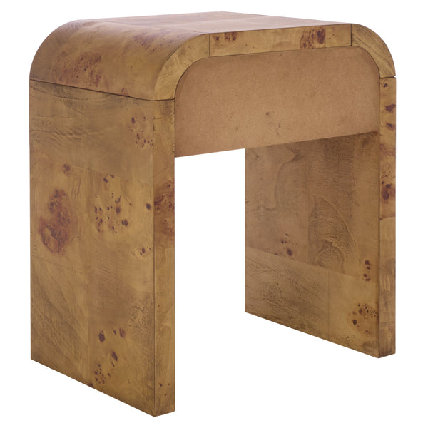 Safavieh Hinata 1 Drawer Nightstand - Elegant White Wash Wood Veneer For Minimalist Bedroom Storage Solutions Natural Wood Nst6607a