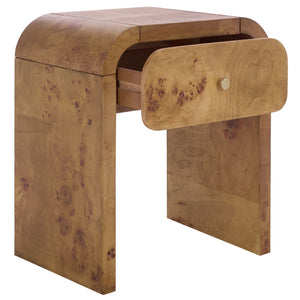 Safavieh Hinata 1 Drawer Nightstand - Elegant White Wash Wood Veneer For Minimalist Bedroom Storage Solutions Natural Wood Nst6607a