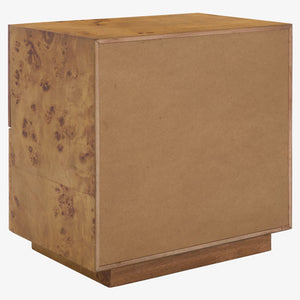 Safavieh Tahan 2 Drawer Nightstand - Chic Burlwood Design For Modern Bedrooms, Versatile Storage Solution NST6608A