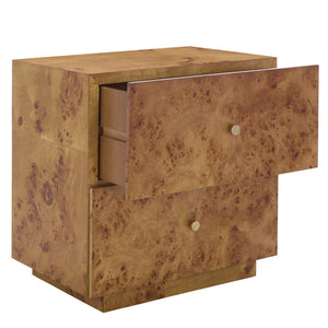 Safavieh Tahan 2 Drawer Nightstand - Chic Burlwood Design For Modern Bedrooms, Versatile Storage Solution NST6608A