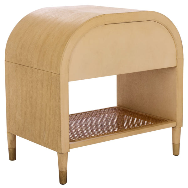 Safavieh Mahan Nightstand With 1 Drawer & Open Shelf – Elegant Burl Wood Design For Small Spaces & Style NST6609A