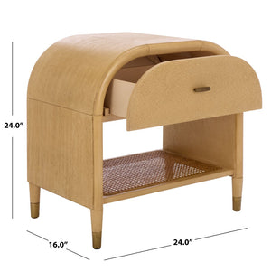 Safavieh Mahan Nightstand With 1 Drawer & Open Shelf – Elegant Burl Wood Design For Small Spaces & Style NST6609A