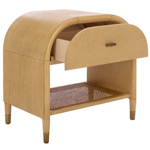 Safavieh Mahan Nightstand With 1 Drawer & Open Shelf – Elegant Burl Wood Design For Small Spaces & Style NST6609A