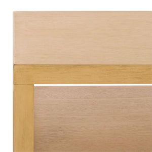 Safavieh Maruba Natural Wood Nightstand With Rattan Detailing - 2 Drawers & Open Shelf For Stylish Storage NST6610A