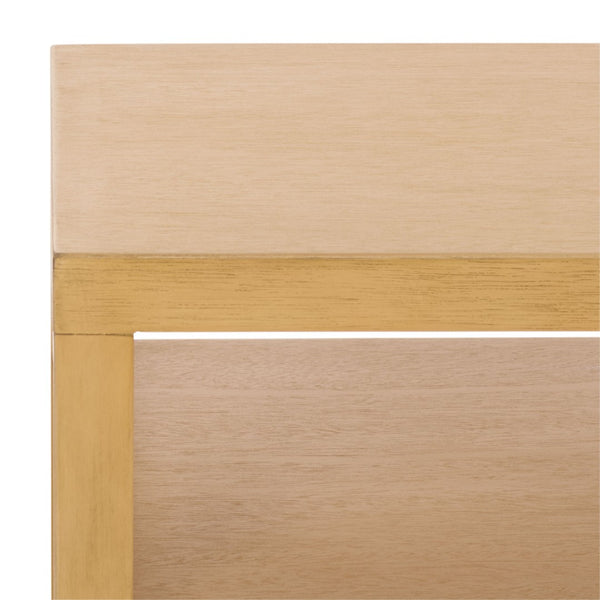 Safavieh Maruba Natural Wood Nightstand With Rattan Detailing - 2 Drawers & Open Shelf For Stylish Storage NST6610A
