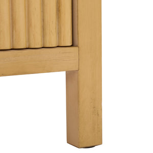 Safavieh Maruba Natural Wood Nightstand With Rattan Detailing - 2 Drawers & Open Shelf For Stylish Storage NST6610A