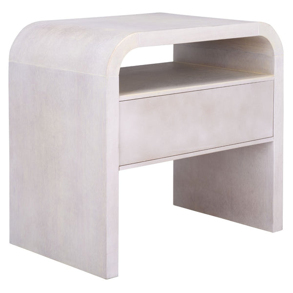 Safavieh Prisha Elegant One-Shelf, One-Drawer Nightstand In White-Wash Finish For Stylish Bedroom Storage NST6611A