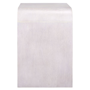 Safavieh Prisha Elegant One-Shelf, One-Drawer Nightstand In White-Wash Finish For Stylish Bedroom Storage NST6611A