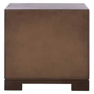 Safavieh Lavana 2 Drawer Nightstand - Elegant Dark Oak Storage Solution With Minimalist Design For Bedrooms NST6612A