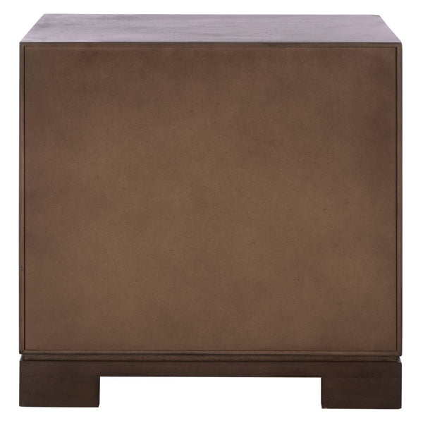 Safavieh Lavana 2 Drawer Nightstand - Elegant Dark Oak Storage Solution With Minimalist Design For Bedrooms NST6612A