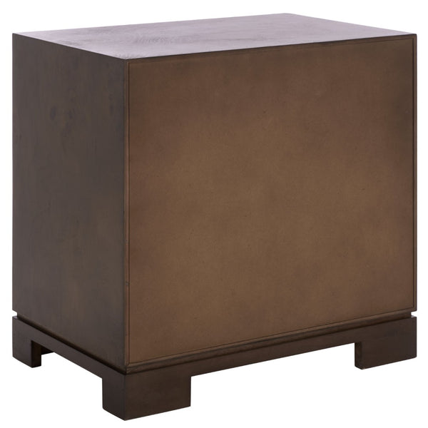 Safavieh Lavana 2 Drawer Nightstand - Elegant Dark Oak Storage Solution With Minimalist Design For Bedrooms NST6612A