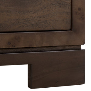 Safavieh Lavana 2 Drawer Nightstand - Elegant Dark Oak Storage Solution With Minimalist Design For Bedrooms NST6612A