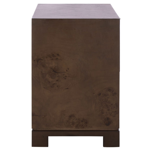 Safavieh Lavana 2 Drawer Nightstand - Elegant Dark Oak Storage Solution With Minimalist Design For Bedrooms NST6612A