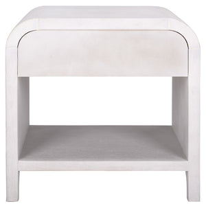 Safavieh Birkin Nightstand With 1 Drawer And Open Shelf - Elegant Dark Oak Or White Wash Finish For Bedrooms NST6613A