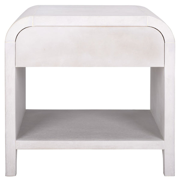 Safavieh Birkin Nightstand With 1 Drawer And Open Shelf - Elegant Dark Oak Or White Wash Finish For Bedrooms NST6613A