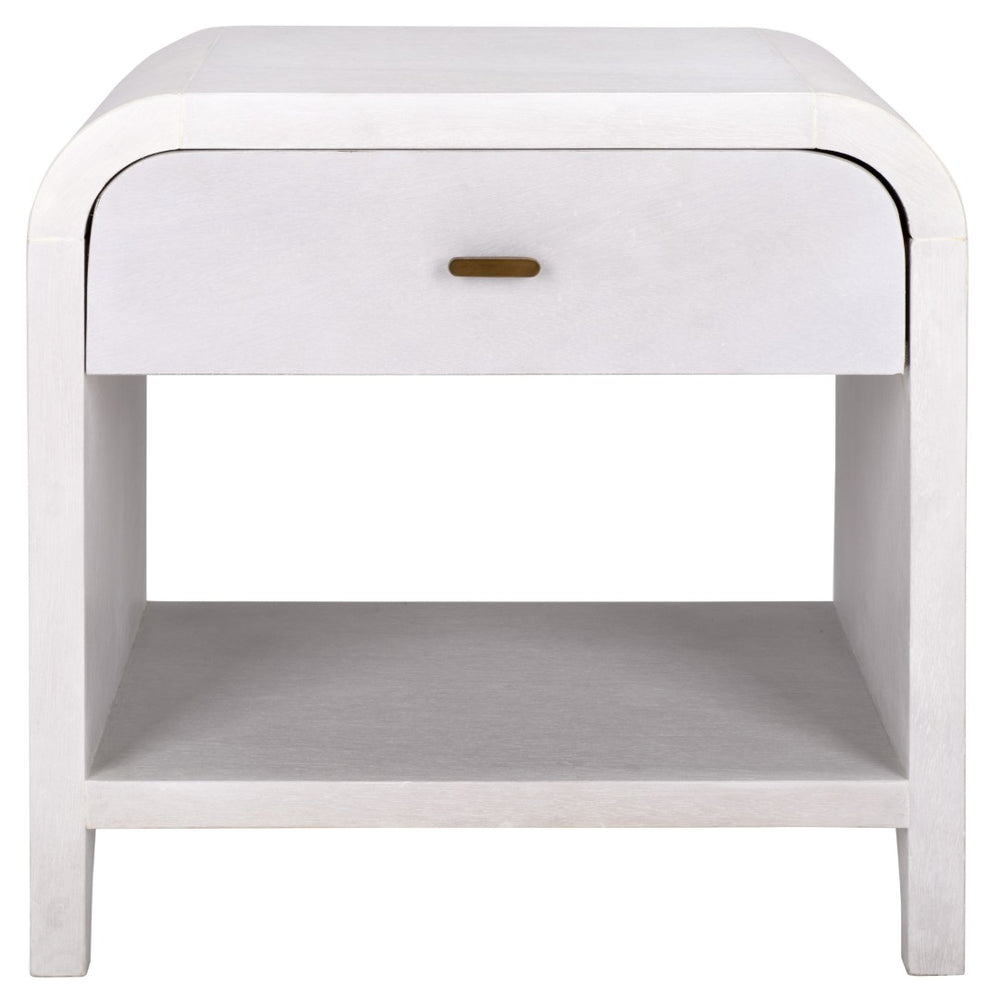 Safavieh Birkin Nightstand With 1 Drawer And Open Shelf - Elegant Dark Oak Or White Wash Finish For Bedrooms NST6613A
