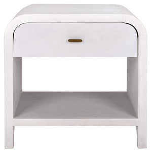 Safavieh Birkin Nightstand With 1 Drawer And Open Shelf - Elegant Dark Oak Or White Wash Finish For Bedrooms NST6613A