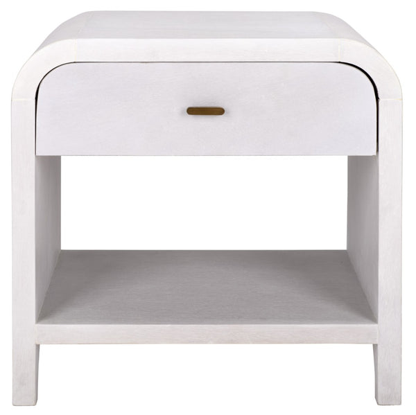 Safavieh Birkin Nightstand With 1 Drawer And Open Shelf - Elegant Dark Oak Or White Wash Finish For Bedrooms NST6613A