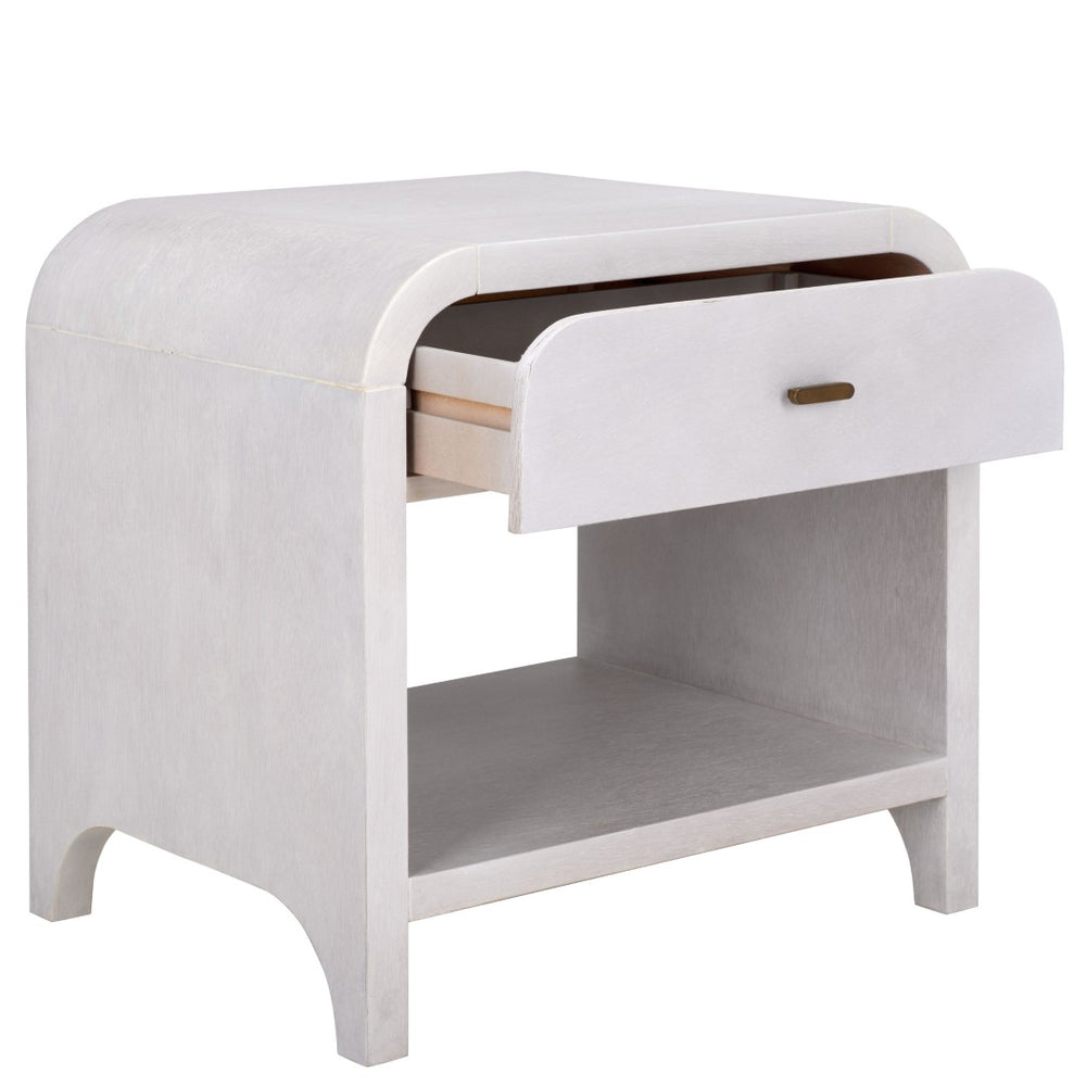 Safavieh Birkin Nightstand With 1 Drawer And Open Shelf - Elegant Dark Oak Or White Wash Finish For Bedrooms NST6613A