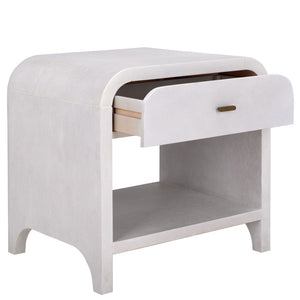 Safavieh Birkin Nightstand With 1 Drawer And Open Shelf - Elegant Dark Oak Or White Wash Finish For Bedrooms NST6613A