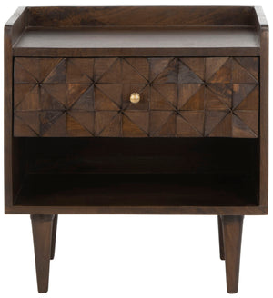 Safavieh Zinnia Nightstand Walnut NST9000A