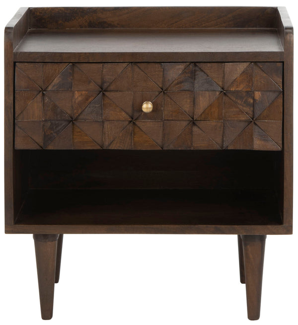Safavieh Zinnia Nightstand Walnut NST9000A