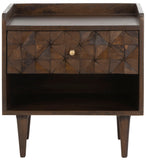 Safavieh Zinnia Nightstand Walnut NST9000A